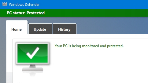 Windows Defender App Has Been Turned Off